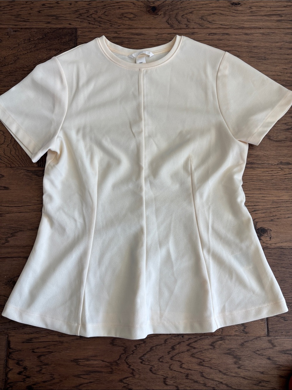 Women’s Short Sleeve Waisted Top - Butter Yellow
